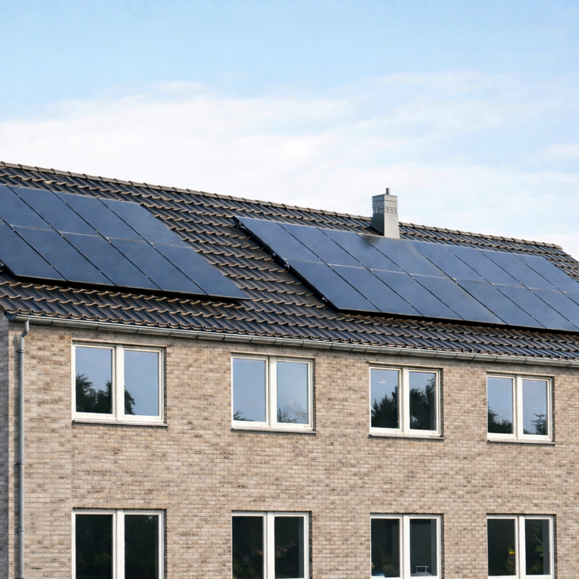 Erhvervsejendom med solceller på taget