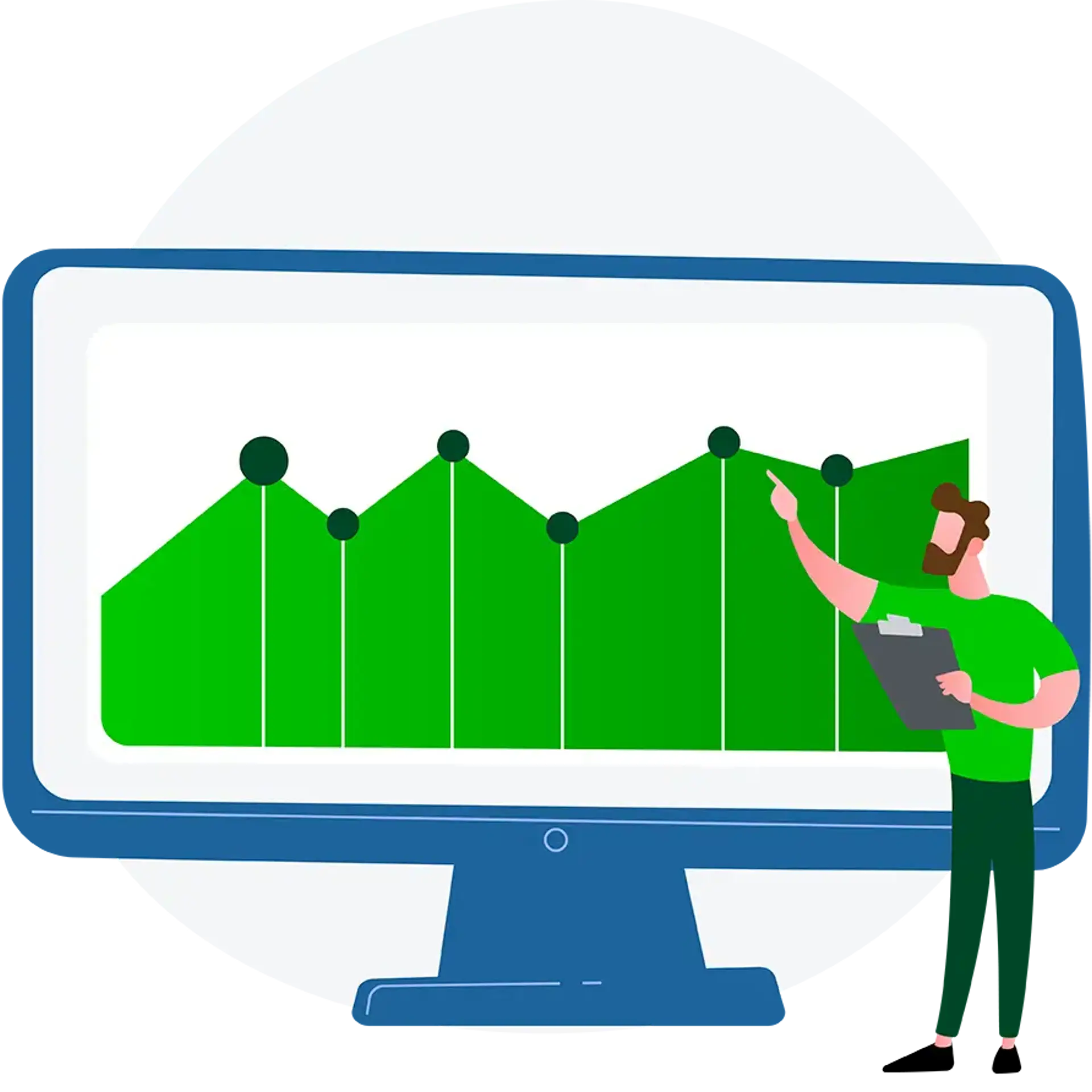 Billede af en graf der viser, hvordan strømprisen varierer hver time.